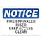 Signmission OSHA Notice Sign, 5" Height, 7" Width, Fire Sprinkler Riser Keep Access Clear Sign, Landscape OS-NS-D-57-L-12681 - alternate 1